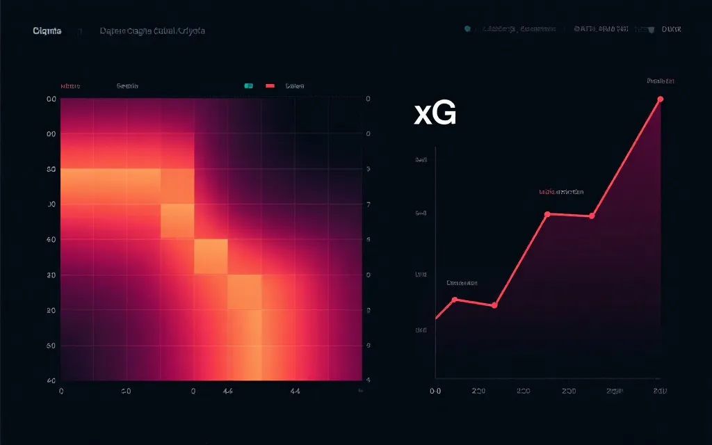 比分概率热力图示例：以期望进球生成0-0到4-4的概率矩阵